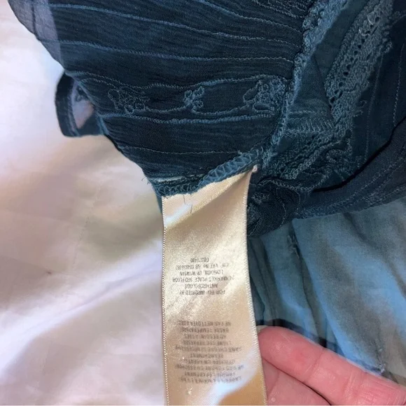 HOLDING HORSES • Anthropologie Ombre Ocean Dipped Lace & Embroidered Dress - Picture 15 of 16